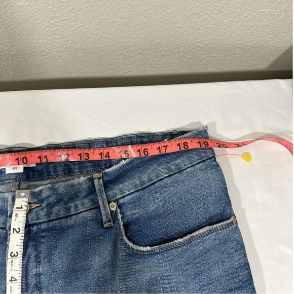 NEW Good American [ 20‎ ] High Rise Good Classic Bootcut Raw Hem Jeans - Picture 12 of 16